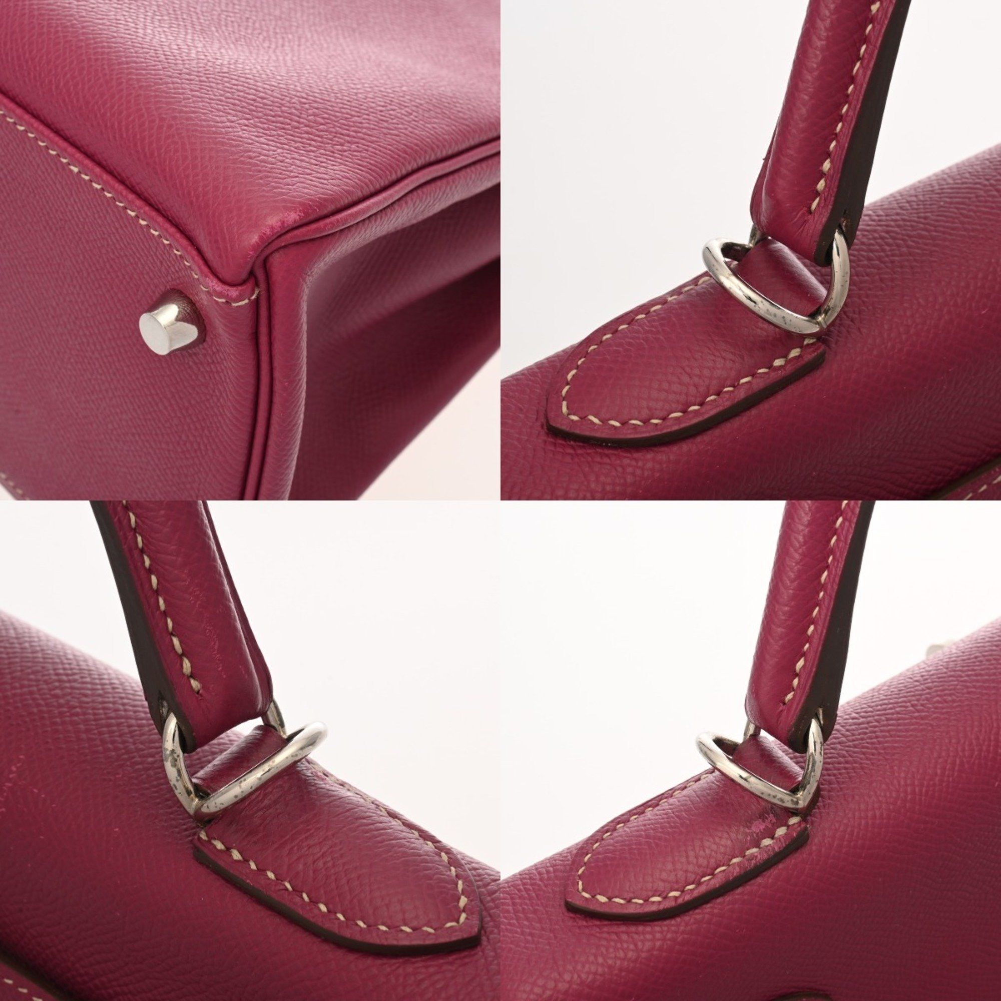 HERMES Kelly 32 Candy, Inner Stitching, Tosca/Rose Tyrien, O Stamp (circa 2011), Women's Epsom Leather 2-Way Bag