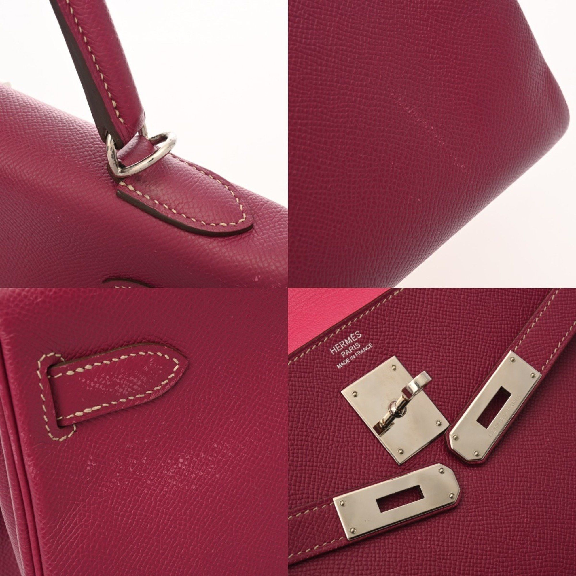 HERMES Kelly 32 Candy, Inner Stitching, Tosca/Rose Tyrien, O Stamp (circa 2011), Women's Epsom Leather 2-Way Bag
