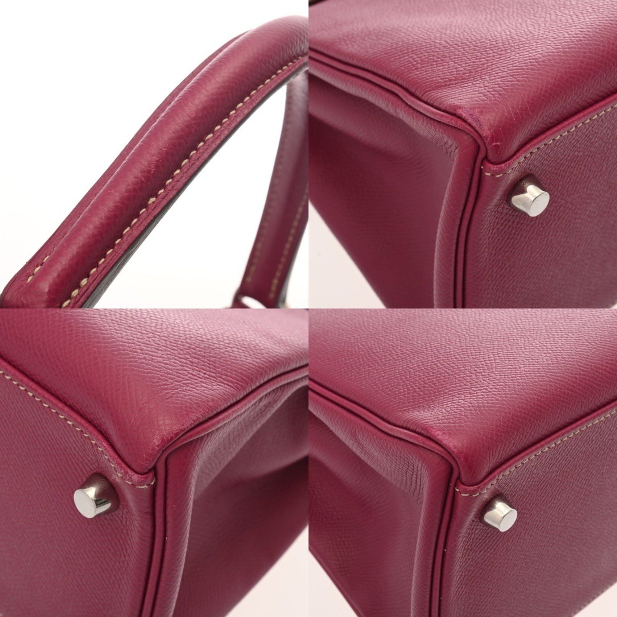HERMES Kelly 32 Candy, Inner Stitching, Tosca/Rose Tyrien, O Stamp (circa 2011), Women's Epsom Leather 2-Way Bag