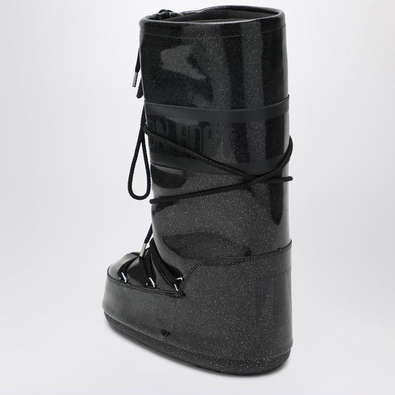 Moon Boot Moon Boot Black Icon Glitter Boots Size US 10 / IT 40 - 2 Thumbnail