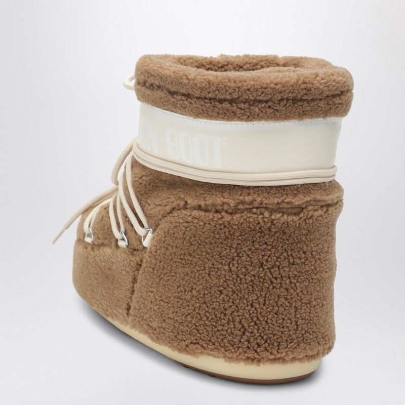 Moon Boot Moon Boot Icon Low Boot In Camel Teddy Fabric Size US 7 / IT 37 - 2 Thumbnail