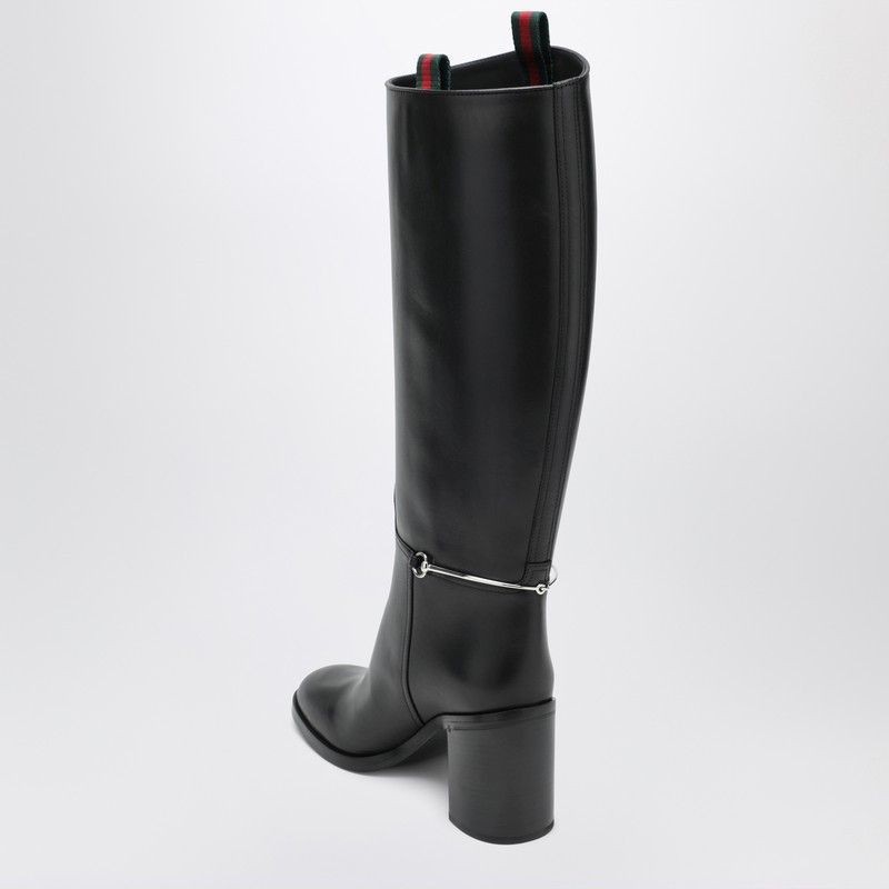 Gucci Gucci Tall Black Boot With Slim Horsebit Size US 7 / IT 37 - 2 Thumbnail