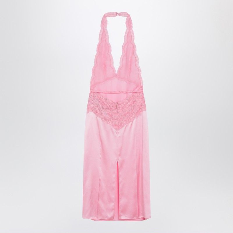 Gucci Gucci Pink Satin And Lace Dress Size ONE SIZE - 2 Thumbnail