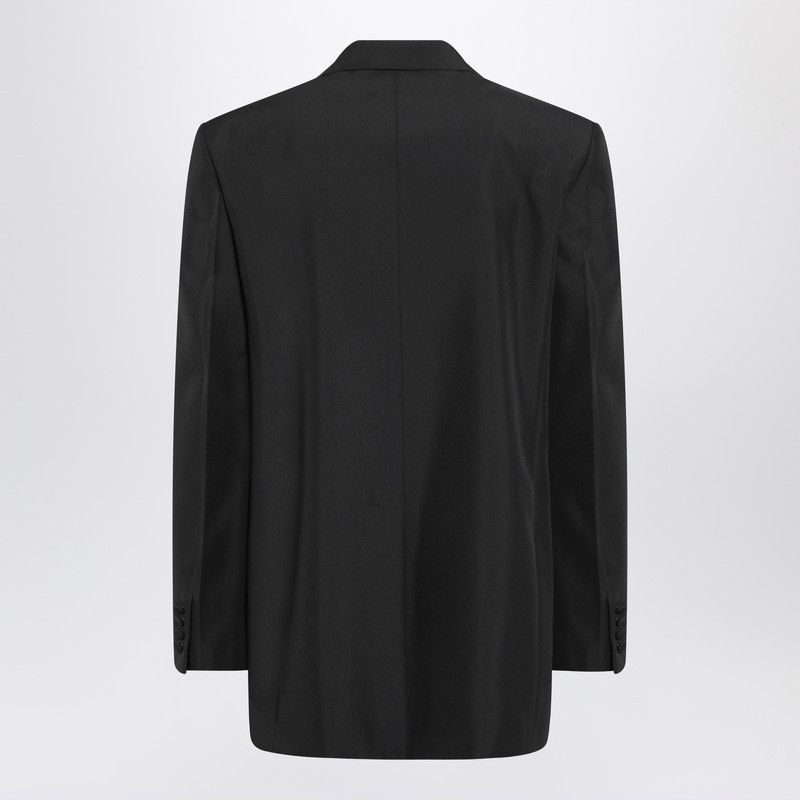 Gucci Gucci Black Double-Breasted Jacket In Technical Panama Size US M / EU 48-50 / 2 - 2 Thumbnail