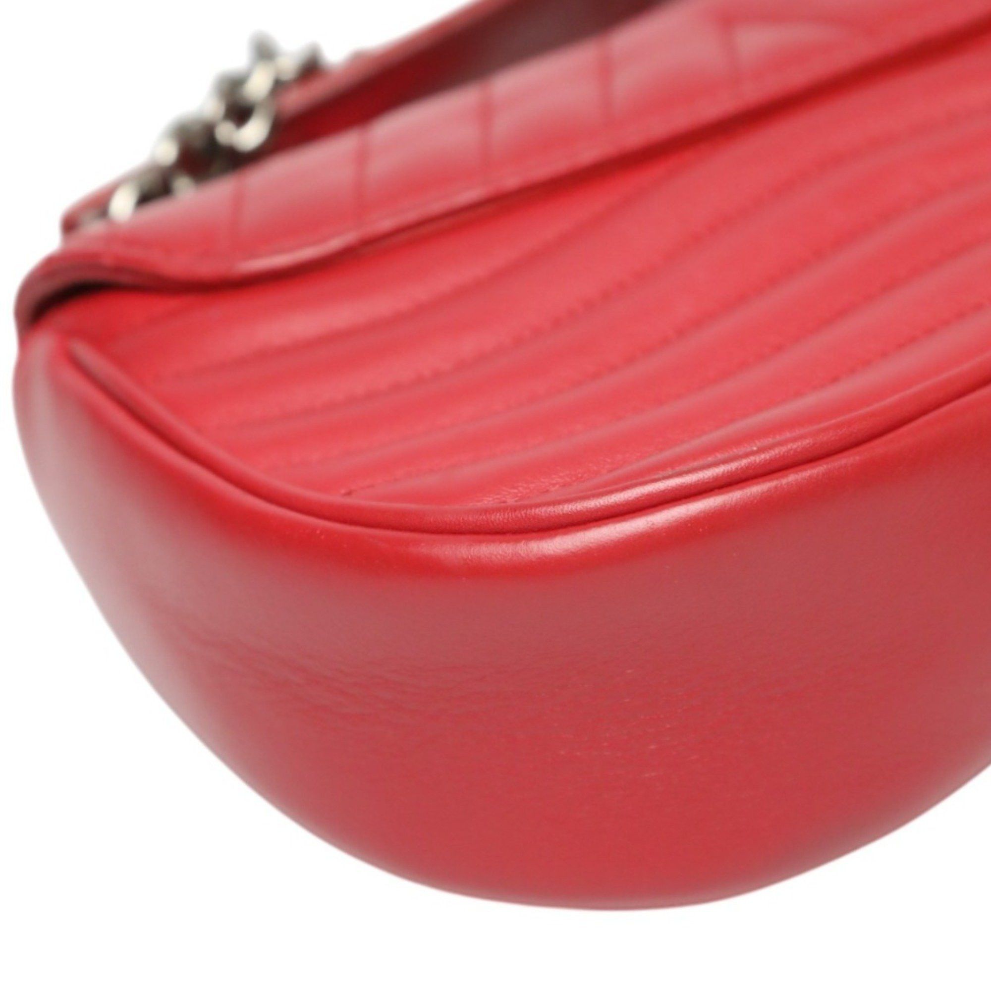Louis Vuitton Louis Vuitton New Wave Leather Chain Tote Shoulder Bag M51930 Red Size ONE SIZE - 7 Thumbnail