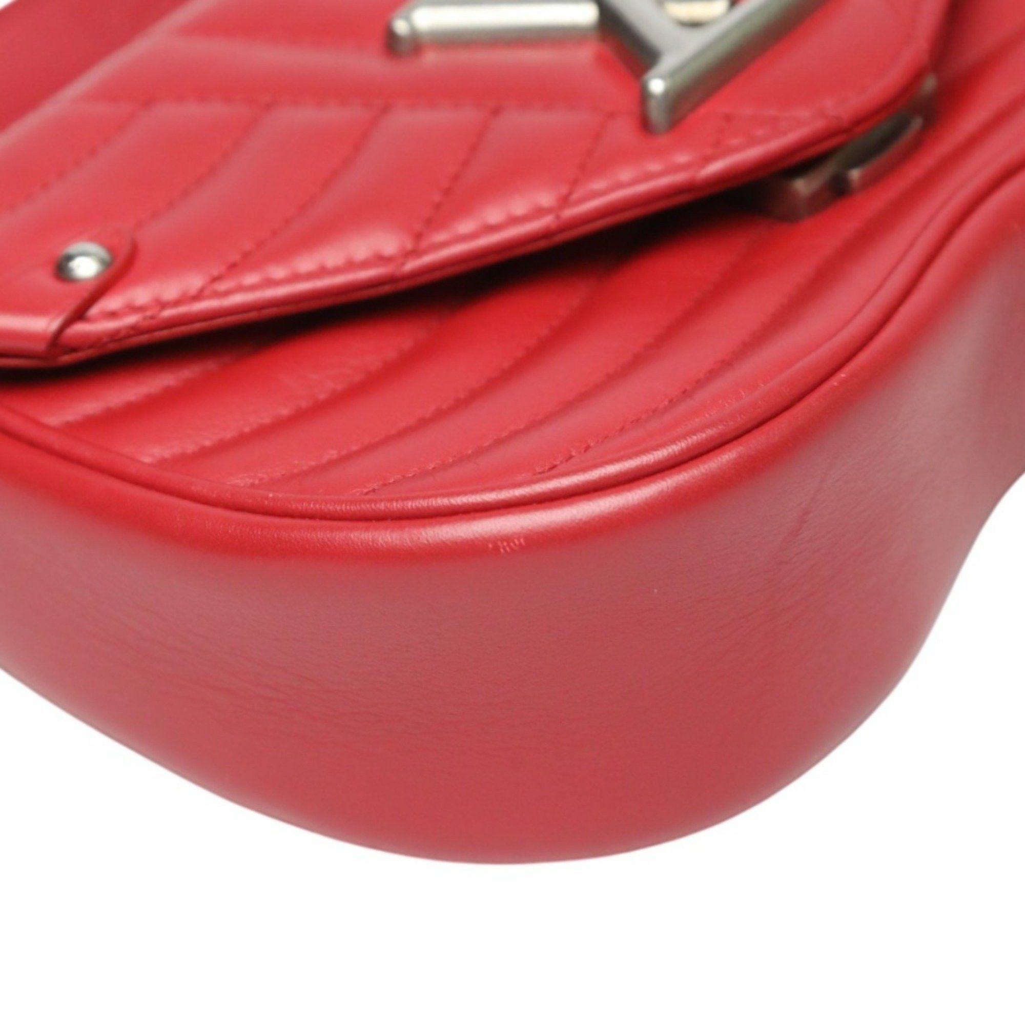 Louis Vuitton Louis Vuitton New Wave Leather Chain Tote Shoulder Bag M51930 Red Size ONE SIZE - 5 Thumbnail