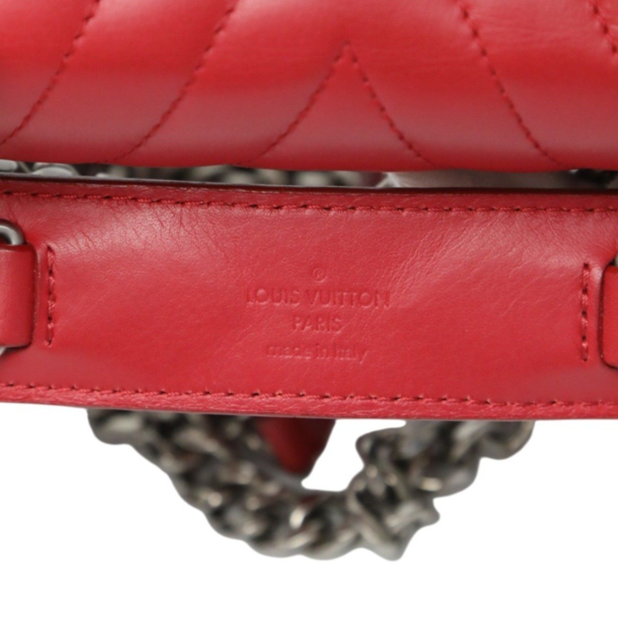 Louis Vuitton Louis Vuitton New Wave Leather Chain Tote Shoulder Bag M51930 Red Size ONE SIZE - 12 Thumbnail