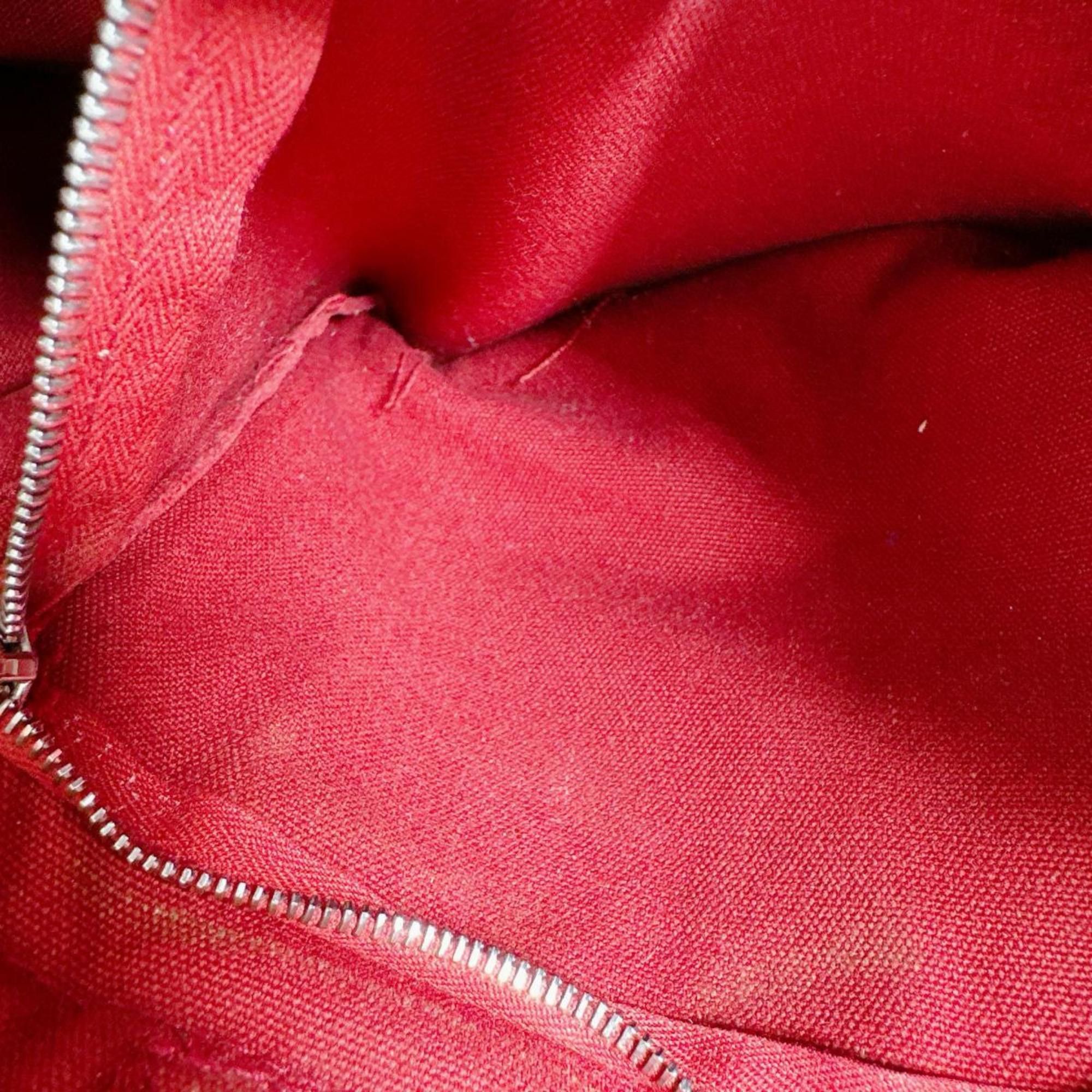 Hermes Hermes Hermès Foul Tote PM Canvas Handbag in Red Size ONE SIZE - 13 Thumbnail