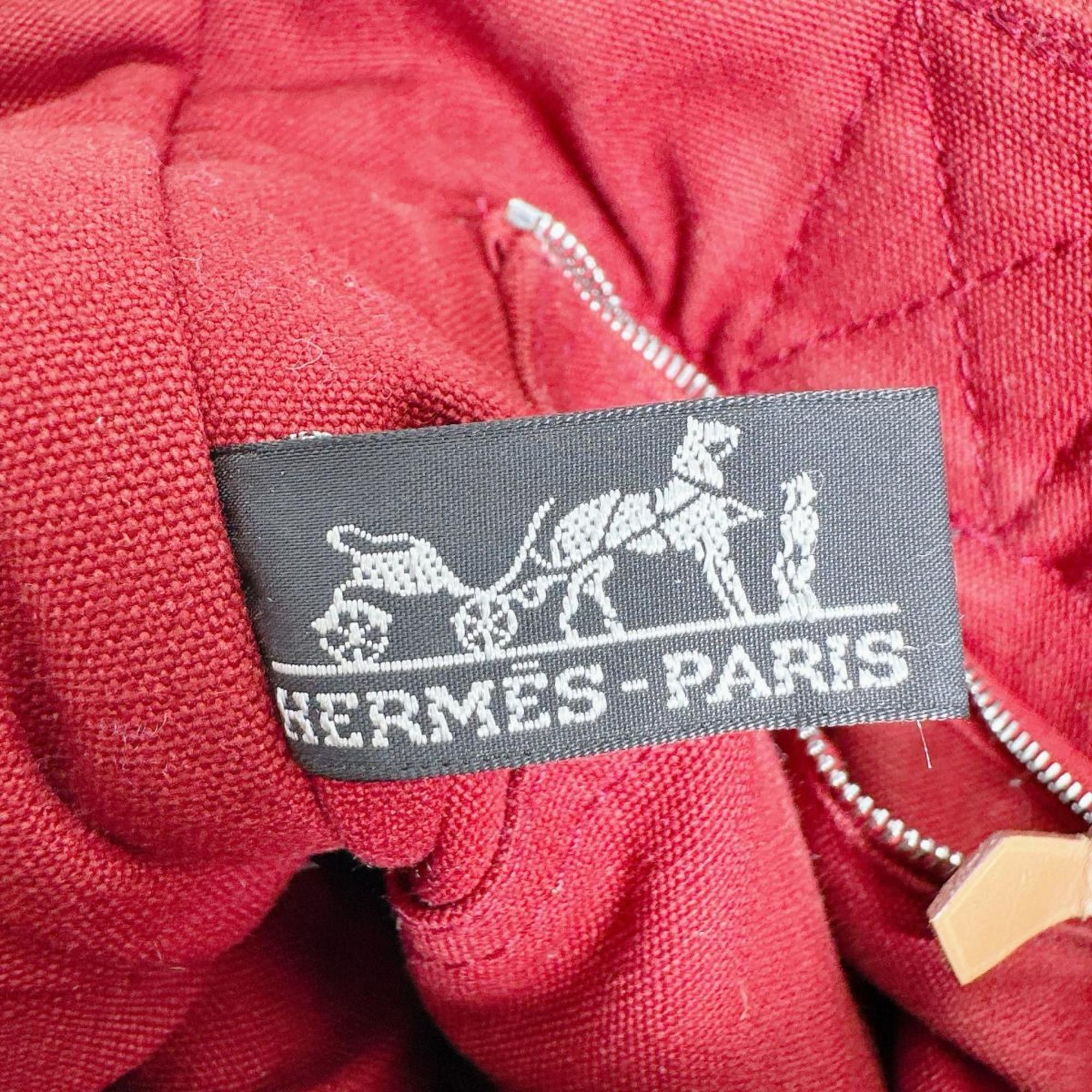 Hermes Hermes Hermès Foul Tote PM Canvas Handbag in Red Size ONE SIZE - 16 Thumbnail