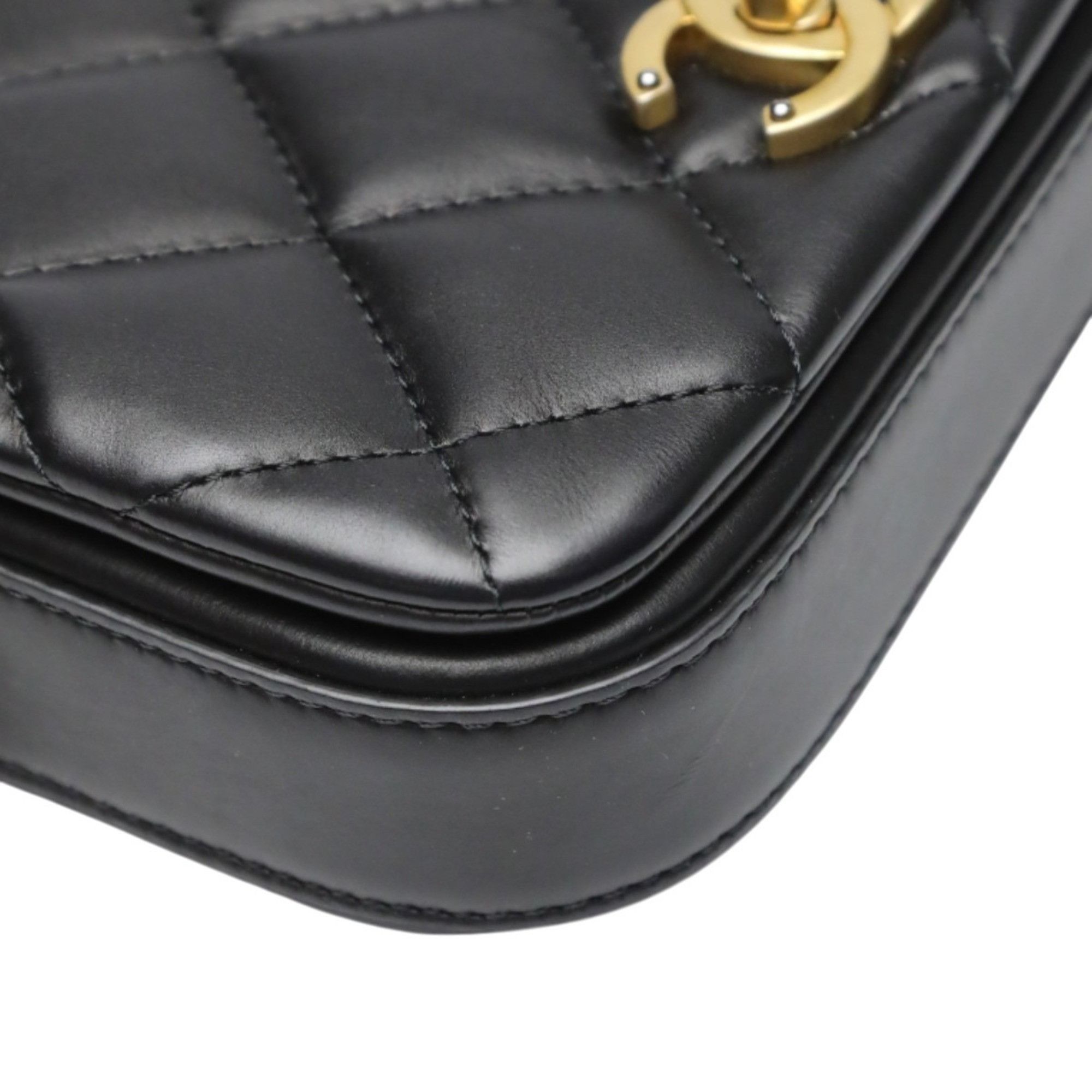 Chanel CHANEL Shoulder Bag, Chain Lambskin Matelasse, AS2011, Black Size ONE SIZE - 6 Thumbnail
