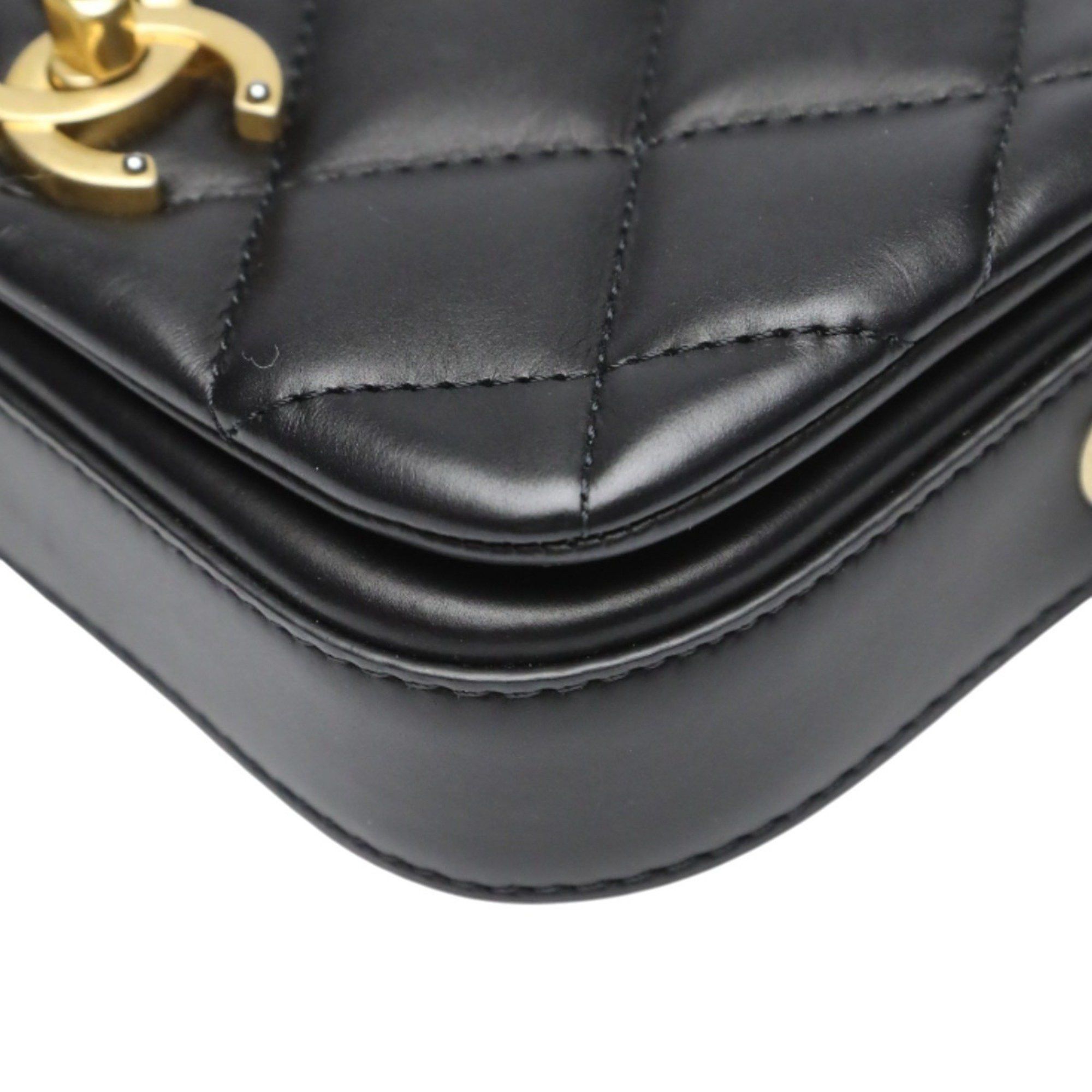 Chanel CHANEL Shoulder Bag, Chain Lambskin Matelasse, AS2011, Black Size ONE SIZE - 5 Thumbnail