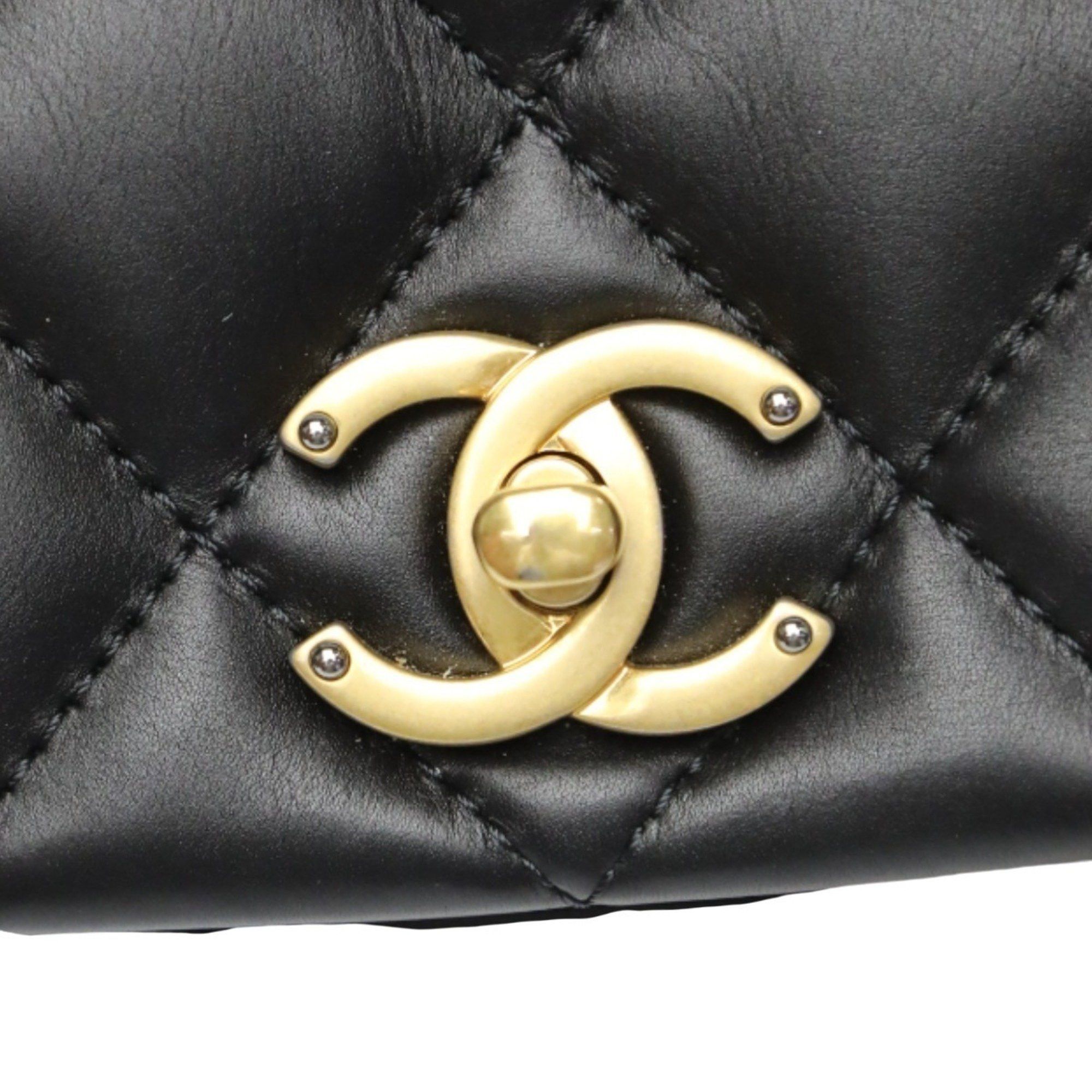 Chanel CHANEL Shoulder Bag, Chain Lambskin Matelasse, AS2011, Black Size ONE SIZE - 13 Thumbnail