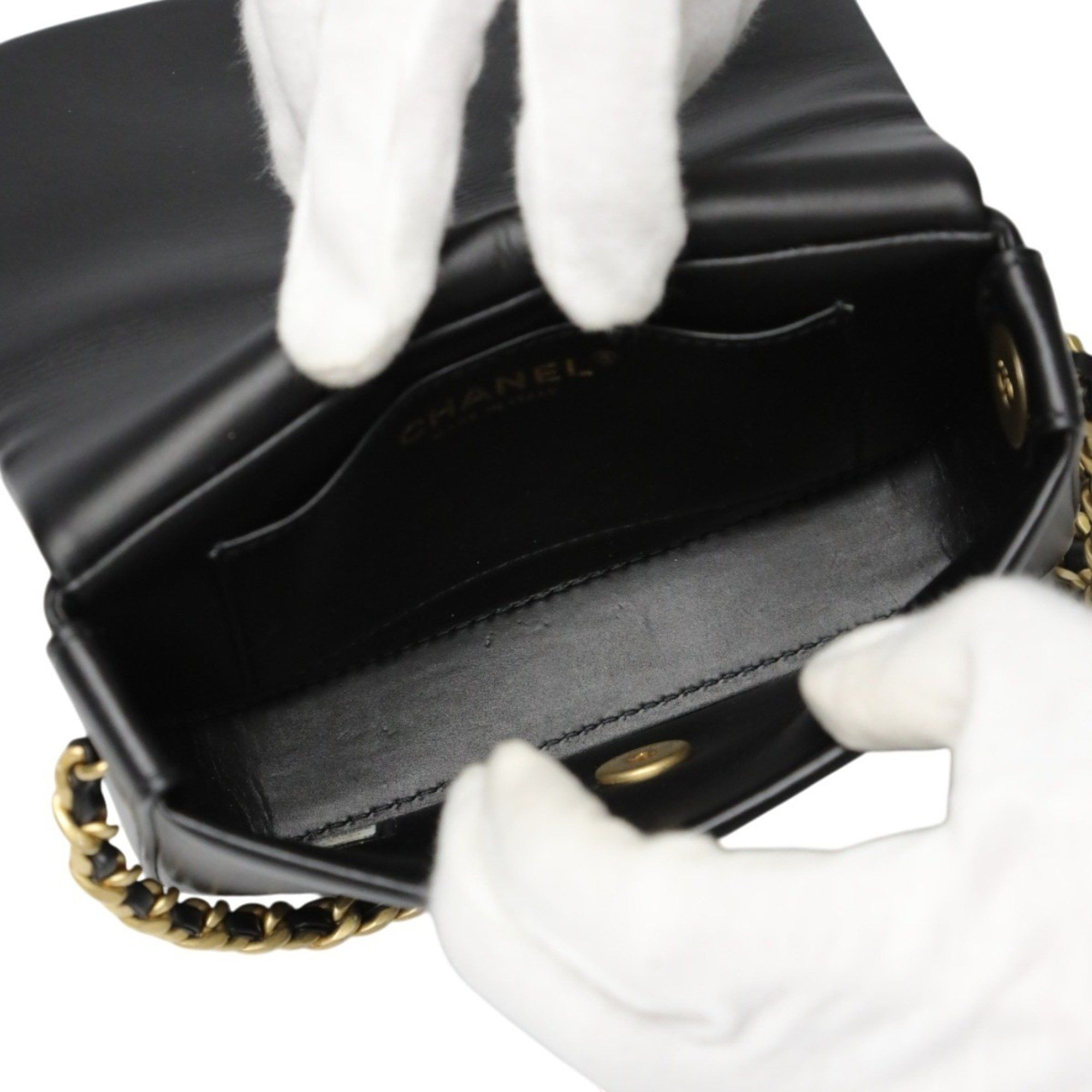 Chanel CHANEL Shoulder Bag, Chain Lambskin Matelasse, AS2011, Black Size ONE SIZE - 15 Thumbnail
