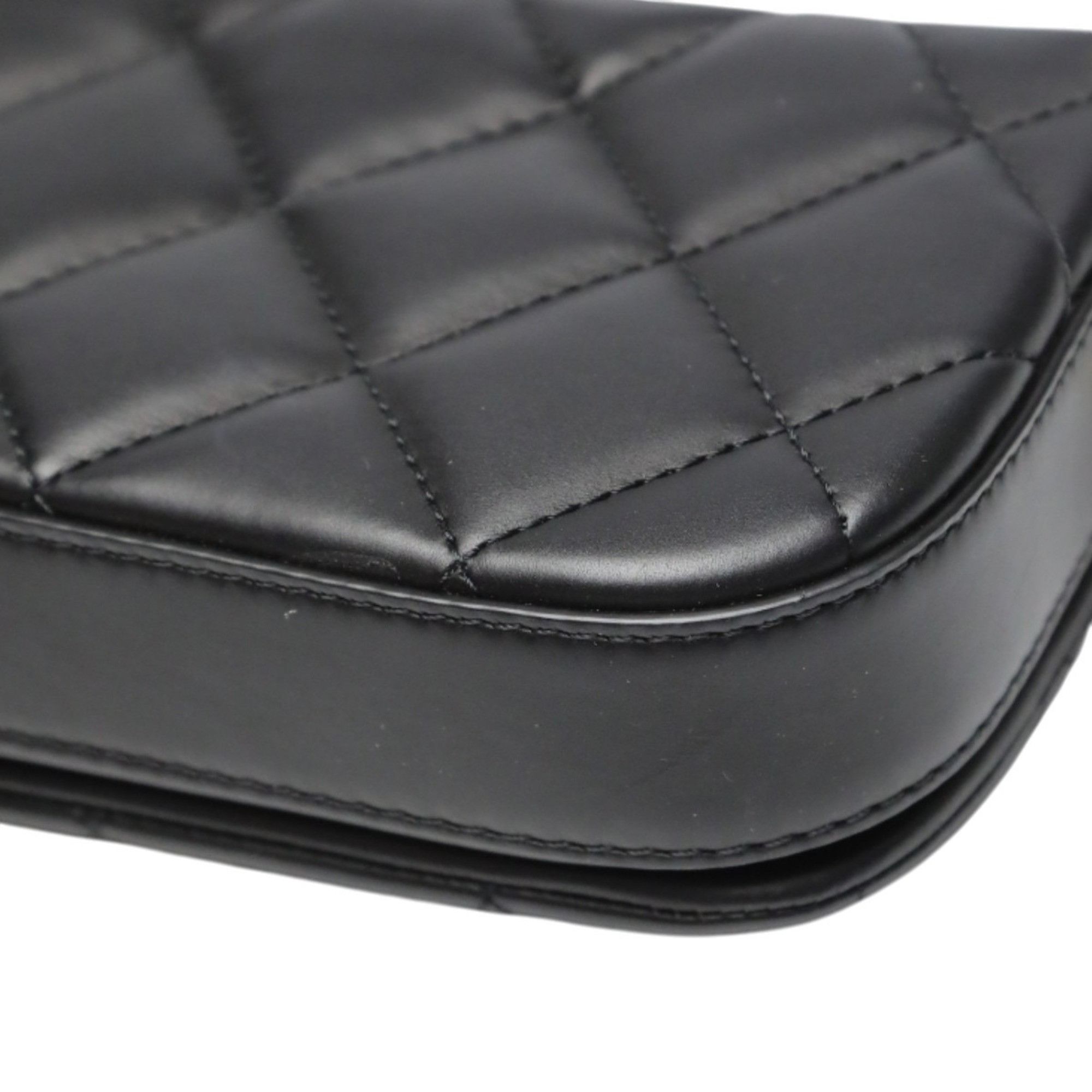 Chanel CHANEL Shoulder Bag, Chain Lambskin Matelasse, AS2011, Black Size ONE SIZE - 8 Thumbnail