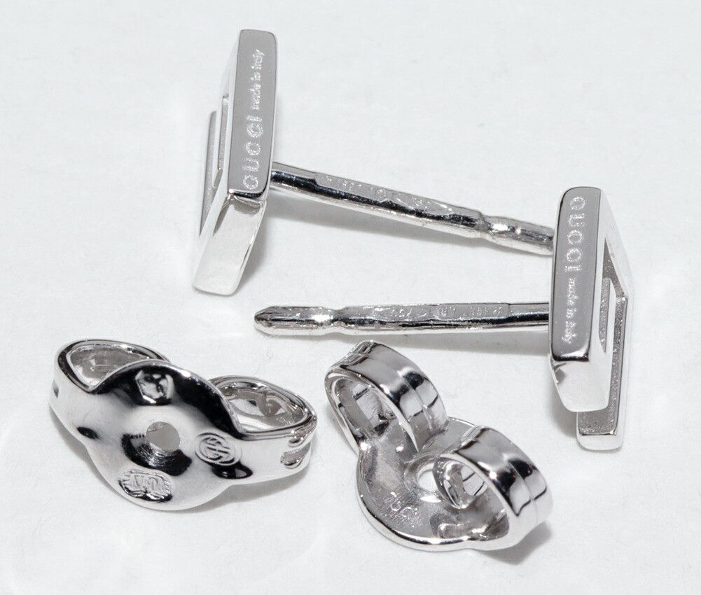 Gucci Gucci Gucci G Logo K18WG Stud Earrings Metal Earrings DUTY FREE for USA Size ONE SIZE - 4 Thumbnail