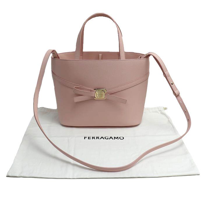 Salvatore Ferragamo Salvatore Ferragamo New Vara Plate Leather 2way Tote Bag Leather Tote Bag 218348 DUTY FREE for USA