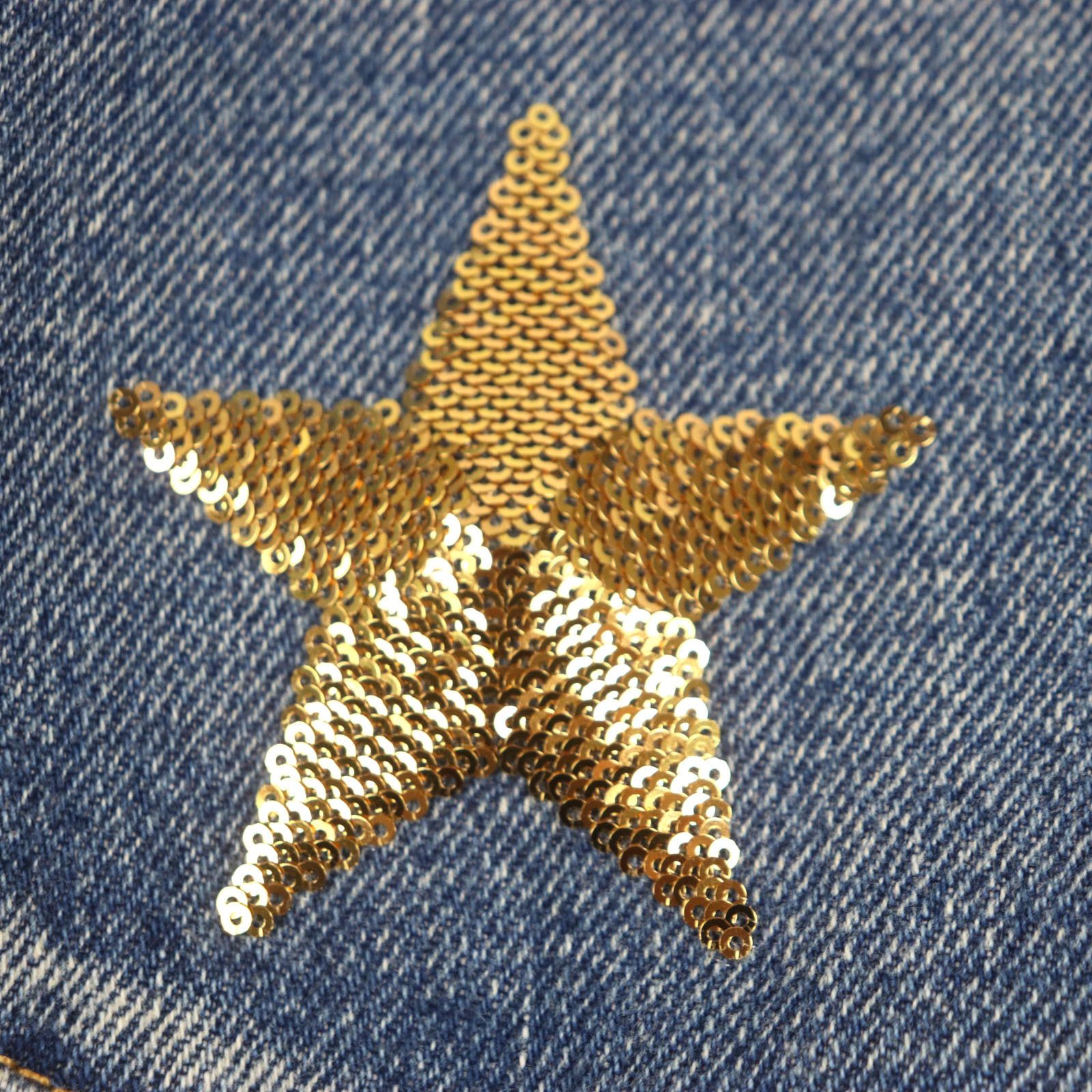 Celine Celine Celine Star Embroidery Cotton Denim Jacket Cotton Outerwear 2Q398930F DUTY FREE for USA Size ONE SIZE - 5 Thumbnail