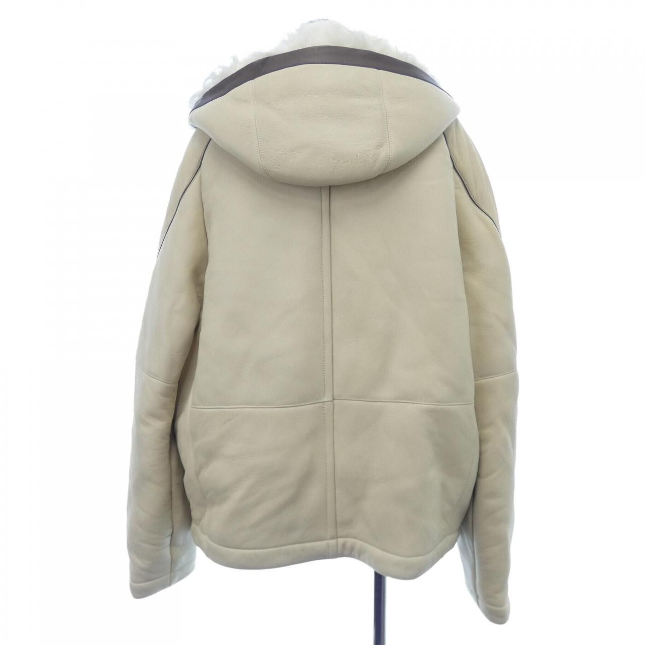 Hermes Hermes Hermes Shearling Jacket Leather Outerwear DUTY FREE for USA Size ONE SIZE - 2 Thumbnail