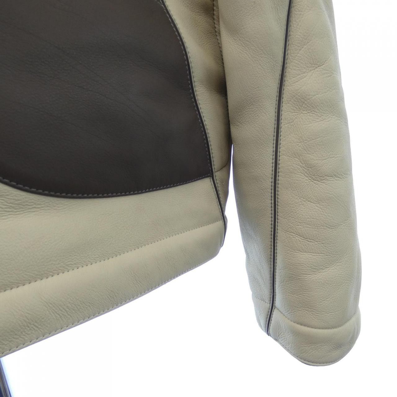 Hermes Hermes Hermes Shearling Jacket Leather Outerwear DUTY FREE for USA Size ONE SIZE - 6 Thumbnail