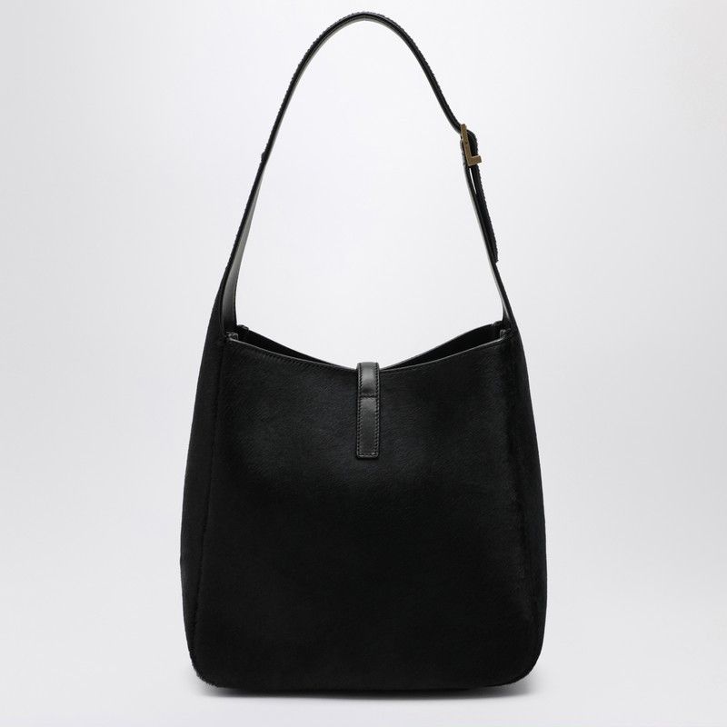 Saint Laurent Paris Saint Laurent Black Le 5 Ã€ 7 Shoulder Bag In Pony-Effect Leather Size ONE SIZE - 2 Thumbnail