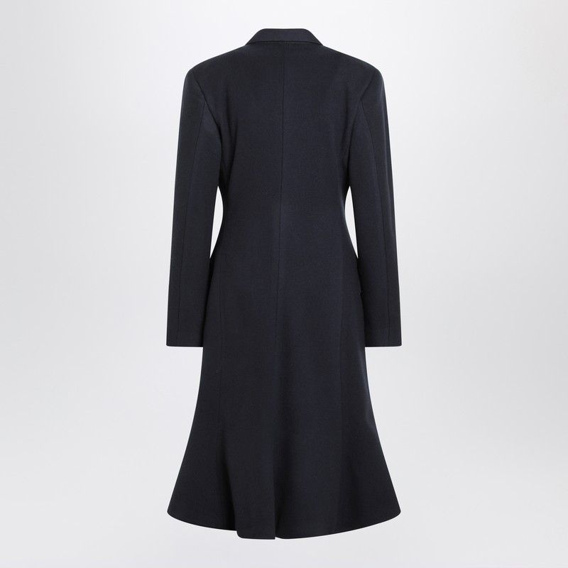 Balenciaga Balenciaga Navy Blue Midi Godet Wool Coat Size M / US 6-8 / IT 42-44 - 2 Thumbnail