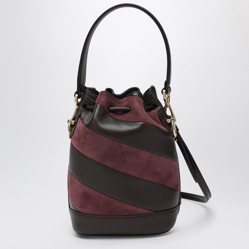 Fendi Fendi Mon Tresor Mini Bag In Two-Tone Inlaid Leather And Suede Size ONE SIZE - 2 Thumbnail