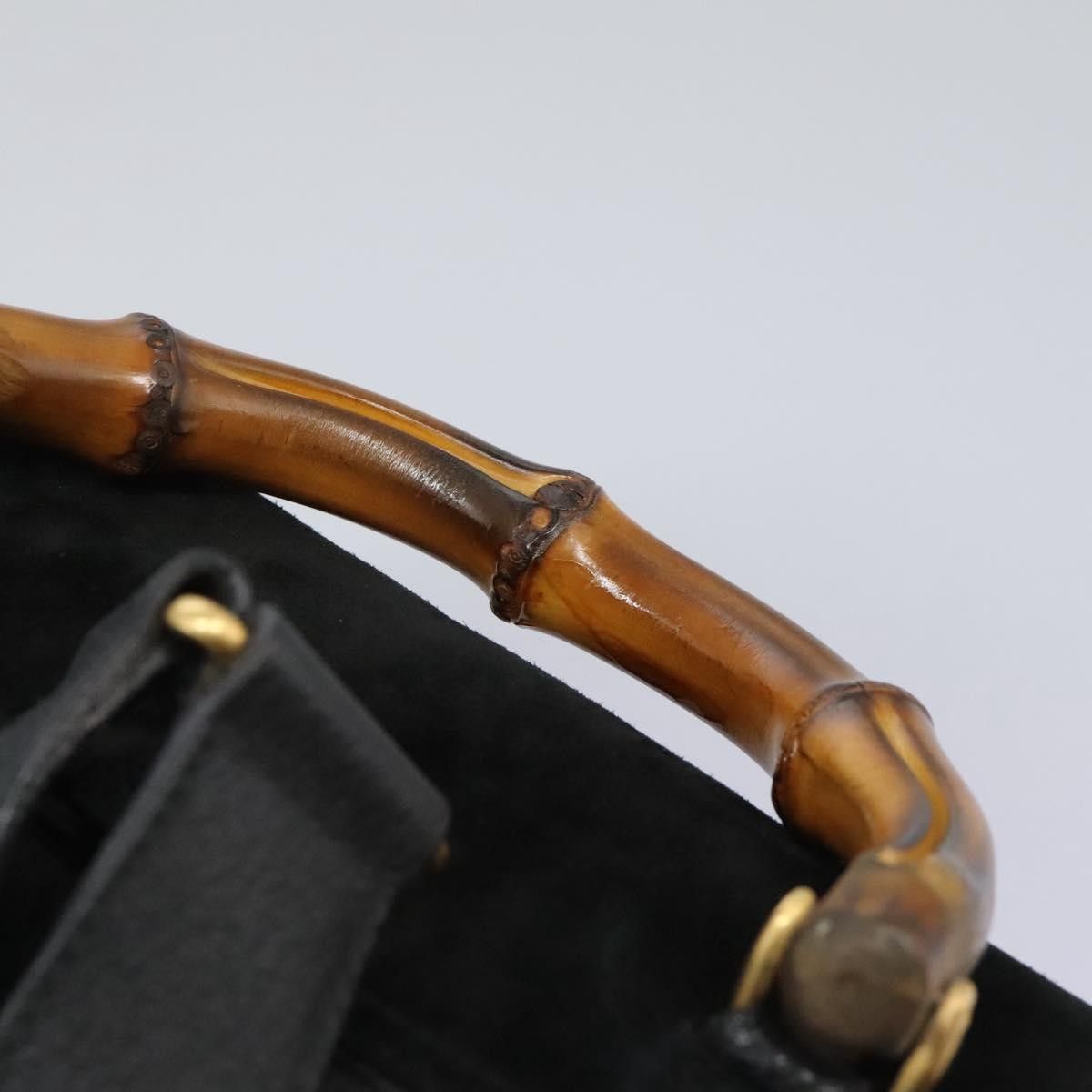 Gucci Gucci Vintage Bamboo Backpack Suede Size ONE SIZE - 17 Thumbnail