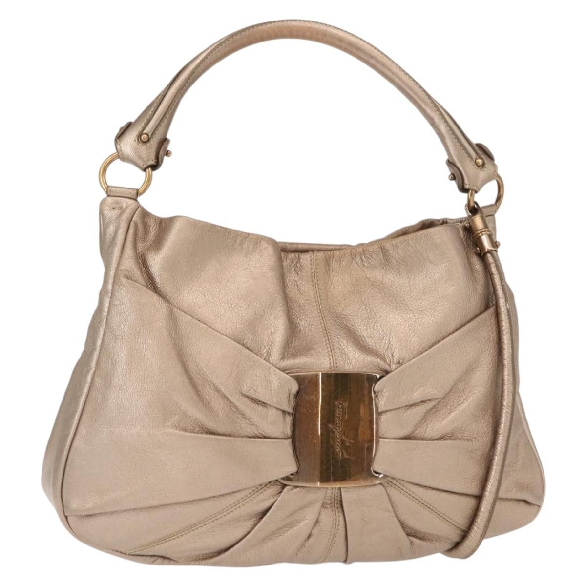 Salvatore Ferragamo Salvatore Ferragamo Miss Vara Hobo Leather Size ONE SIZE - 23 Thumbnail