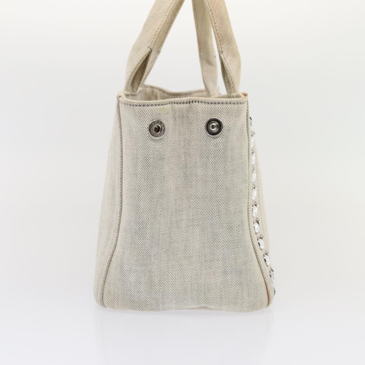 Prada Prada Canapa Tote Rhinestone Embellished Canvas Size ONE SIZE - 4 Thumbnail
