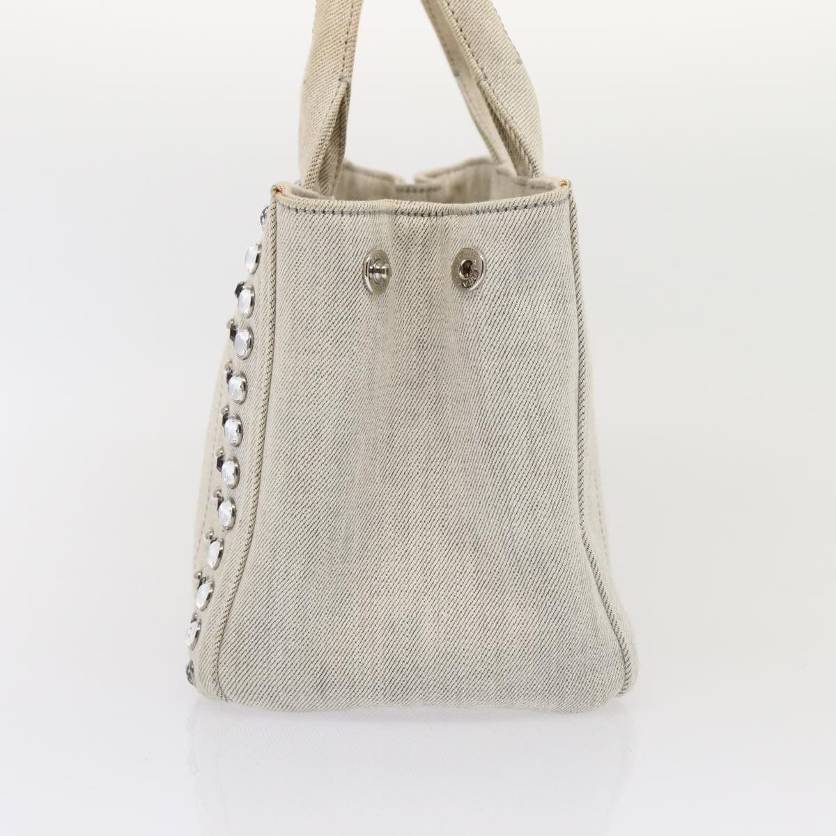 Prada Prada Canapa Tote Rhinestone Embellished Canvas Size ONE SIZE - 3 Thumbnail