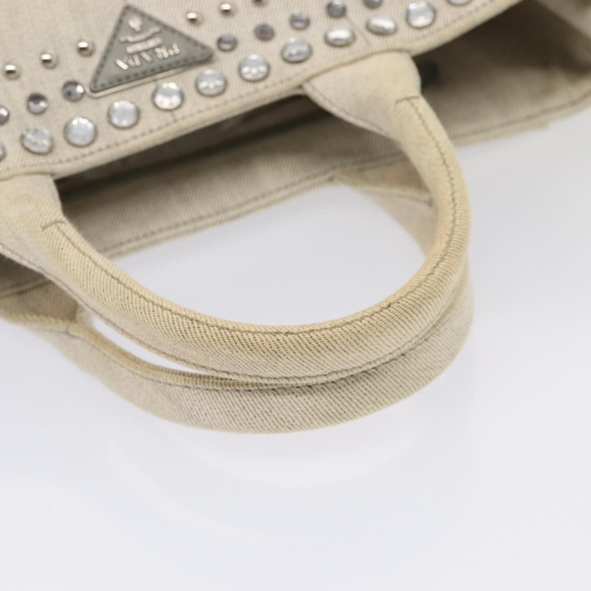 Prada Prada Canapa Tote Rhinestone Embellished Canvas Size ONE SIZE - 8 Thumbnail