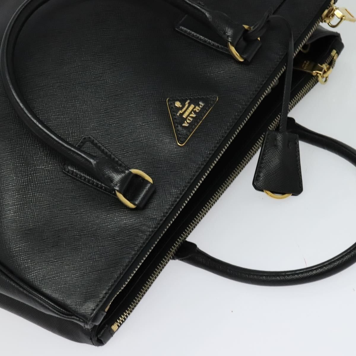 Prada Prada Galleria Double Zip Tote Saffiano Leather Size ONE SIZE - 17 Thumbnail