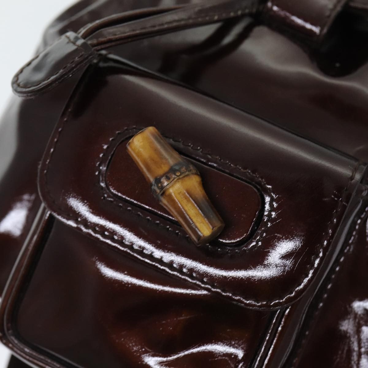 Gucci Gucci Vintage Bamboo Backpack Patent Size ONE SIZE - 12 Thumbnail