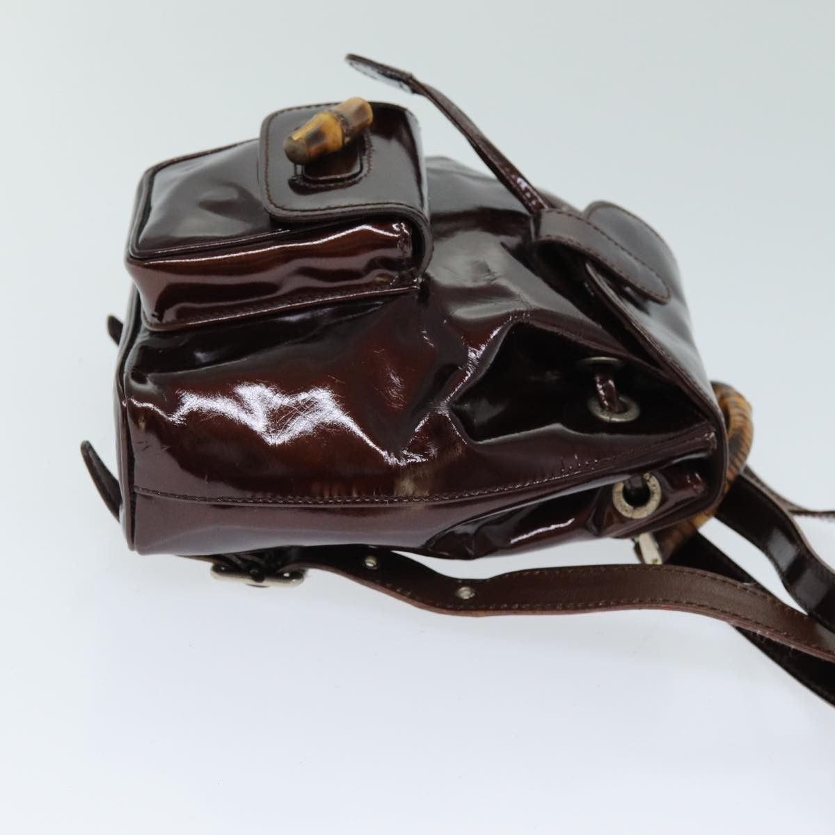 Gucci Gucci Vintage Bamboo Backpack Patent Size ONE SIZE - 3 Thumbnail