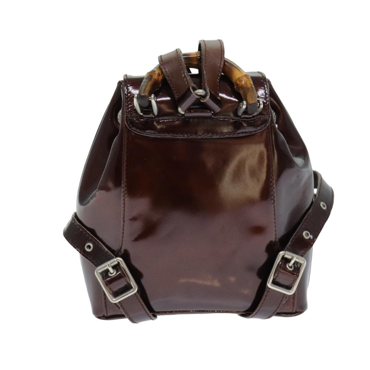 Gucci Gucci Vintage Bamboo Backpack Patent Size ONE SIZE - 2 Thumbnail