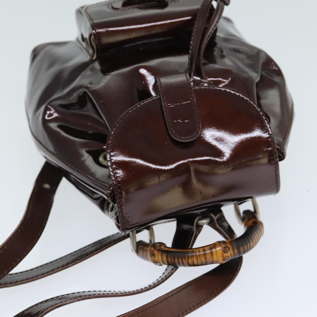 Gucci Gucci Vintage Bamboo Backpack Patent Size ONE SIZE - 8 Thumbnail