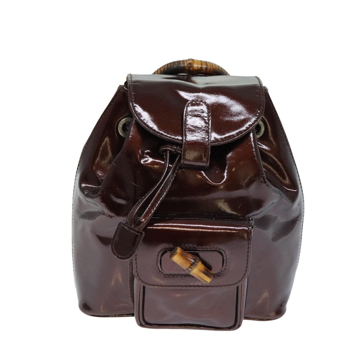 Gucci Gucci Vintage Bamboo Backpack Patent Size ONE SIZE - 17 Thumbnail