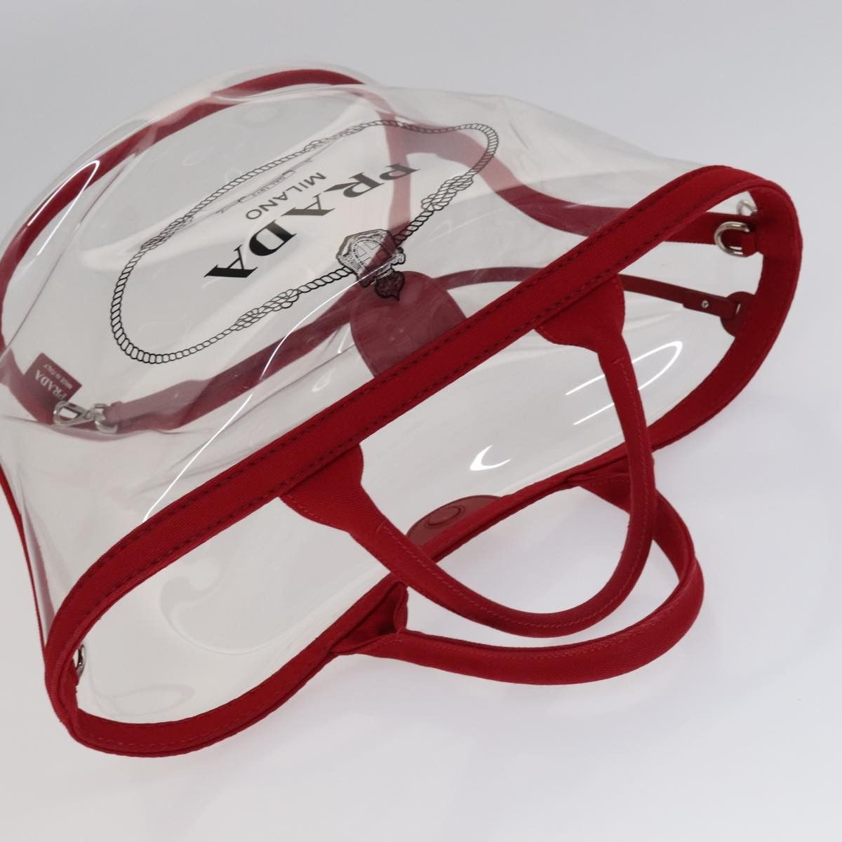 Prada Prada Logo Tote PVC Size ONE SIZE - 16 Thumbnail