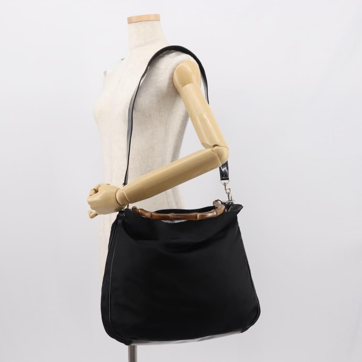 Gucci Gucci Vintage Bamboo Handle Open Hobo Nylon Size ONE SIZE - 13 Thumbnail
