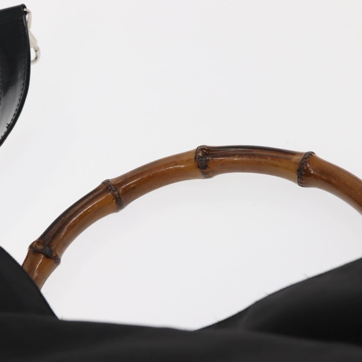 Gucci Gucci Vintage Bamboo Handle Open Hobo Nylon Size ONE SIZE - 15 Thumbnail