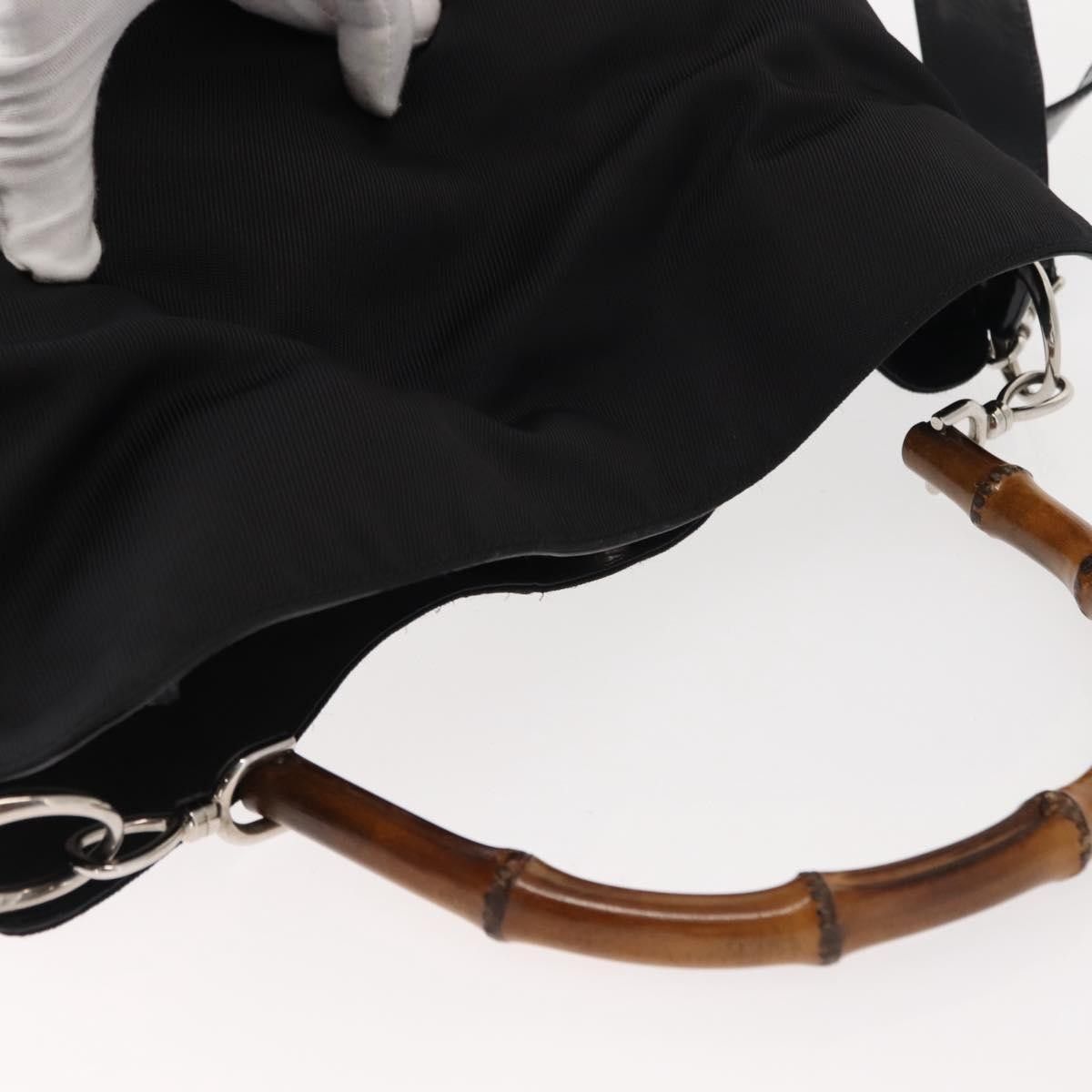 Gucci Gucci Vintage Bamboo Handle Open Hobo Nylon Size ONE SIZE - 14 Thumbnail