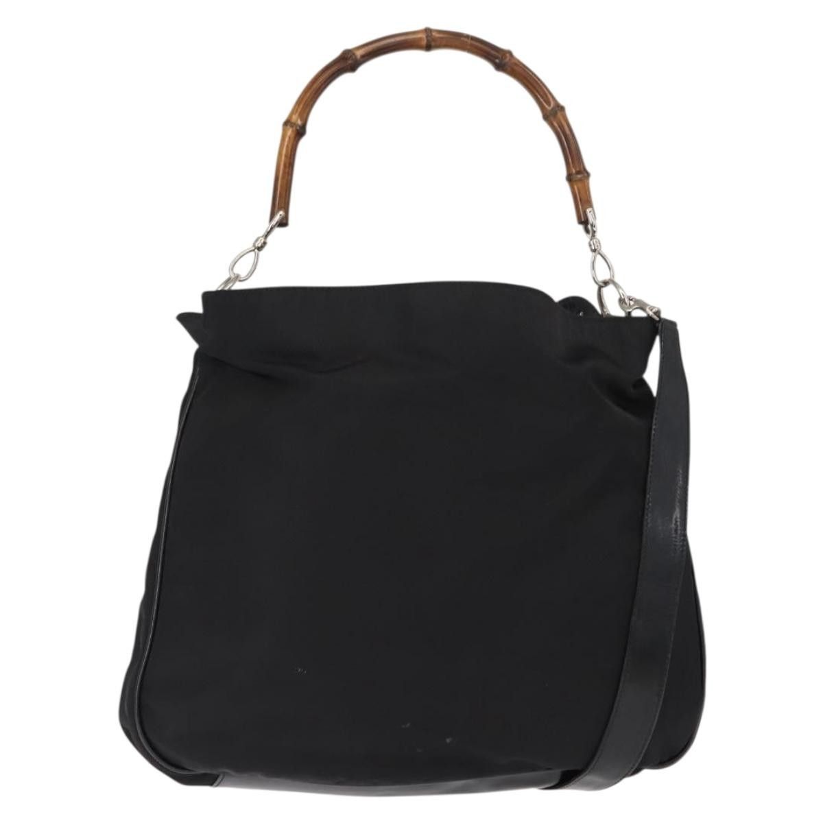 Gucci Gucci Vintage Bamboo Handle Open Hobo Nylon Size ONE SIZE - 2 Thumbnail