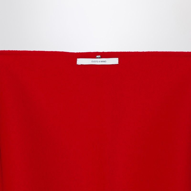Sportmax Sportmax Red Wool Scarf With Fringes Size ONE SIZE - 2 Thumbnail
