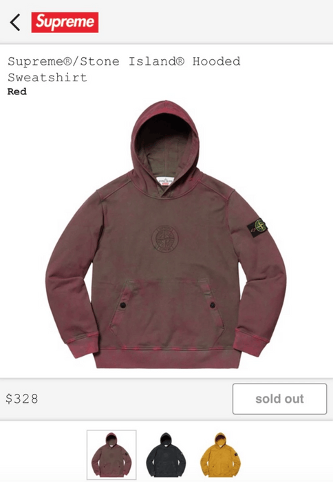 Supreme Supreme x Stone Island Hoodie | Grailed