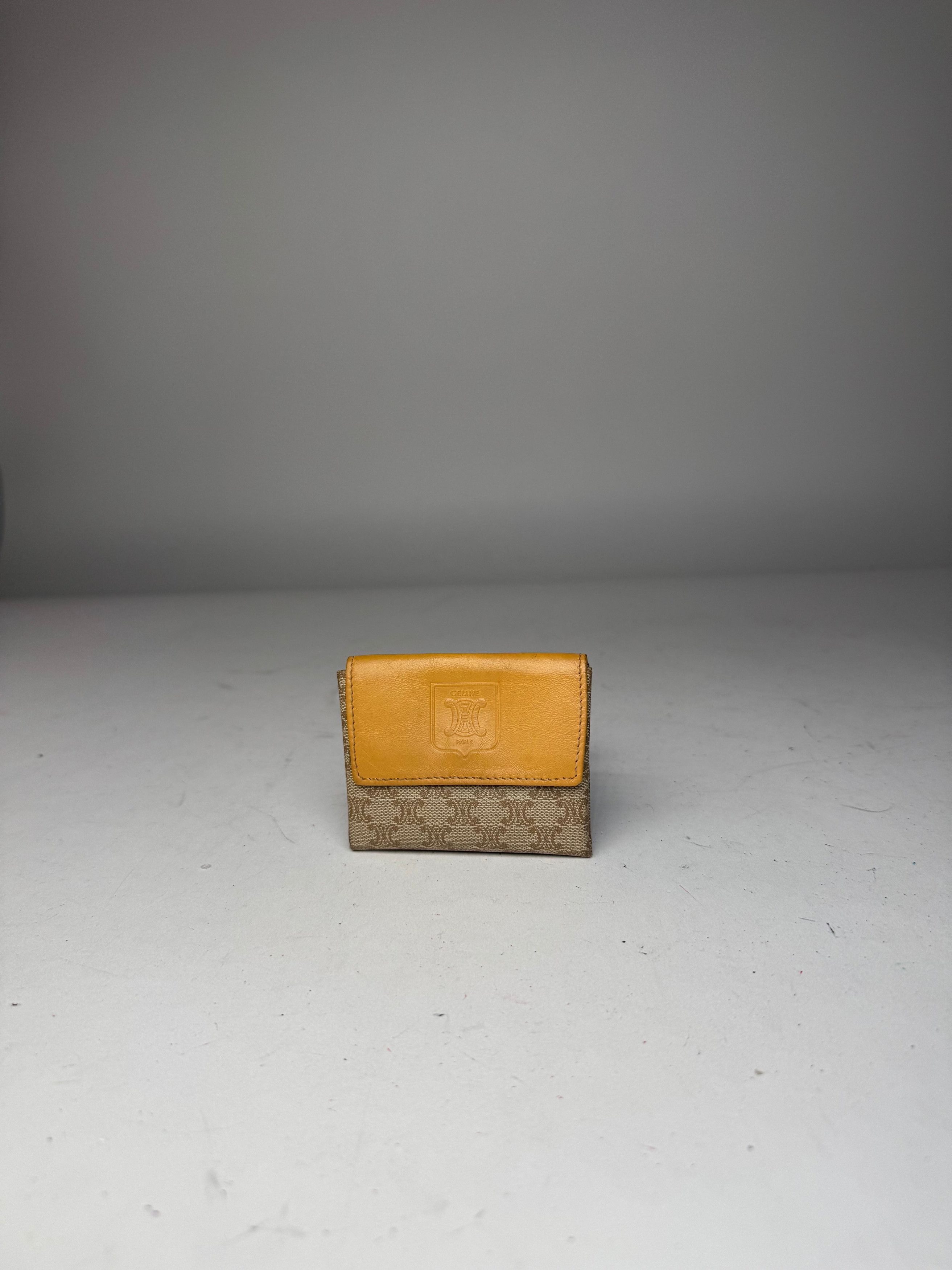 Celine Vintage Paris Leather Purse beige Yellow Size ONE SIZE - 8 Thumbnail