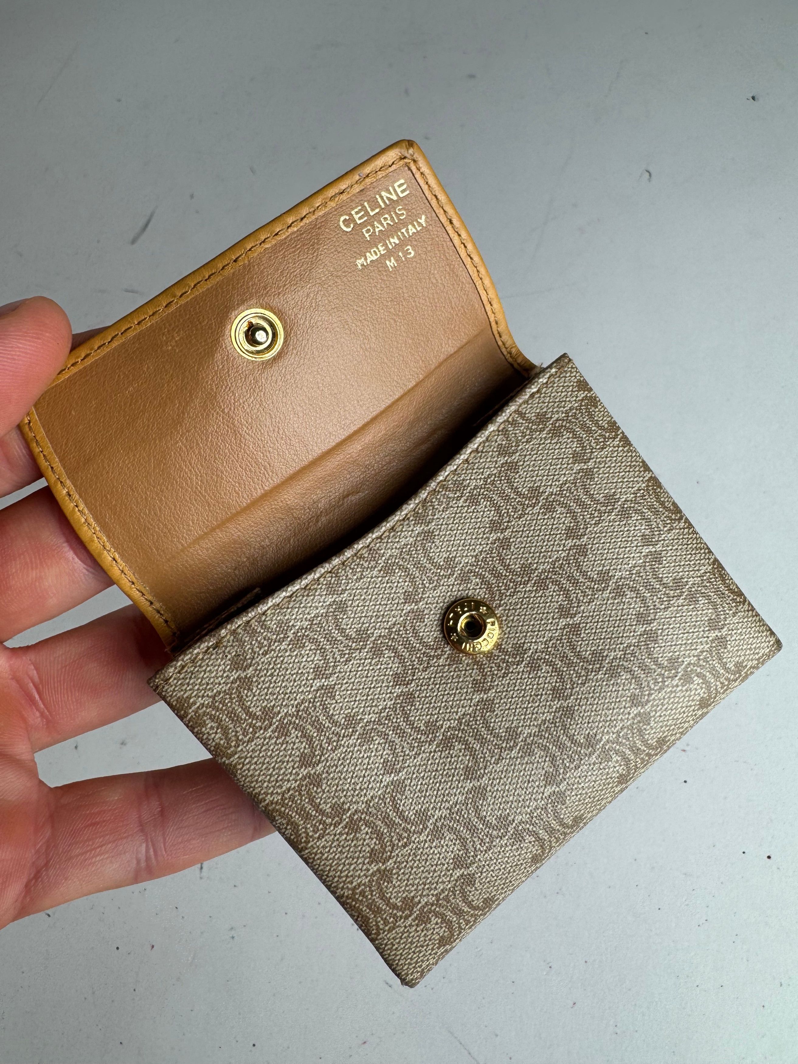 Celine Vintage Paris Leather Purse beige Yellow Size ONE SIZE - 4 Thumbnail