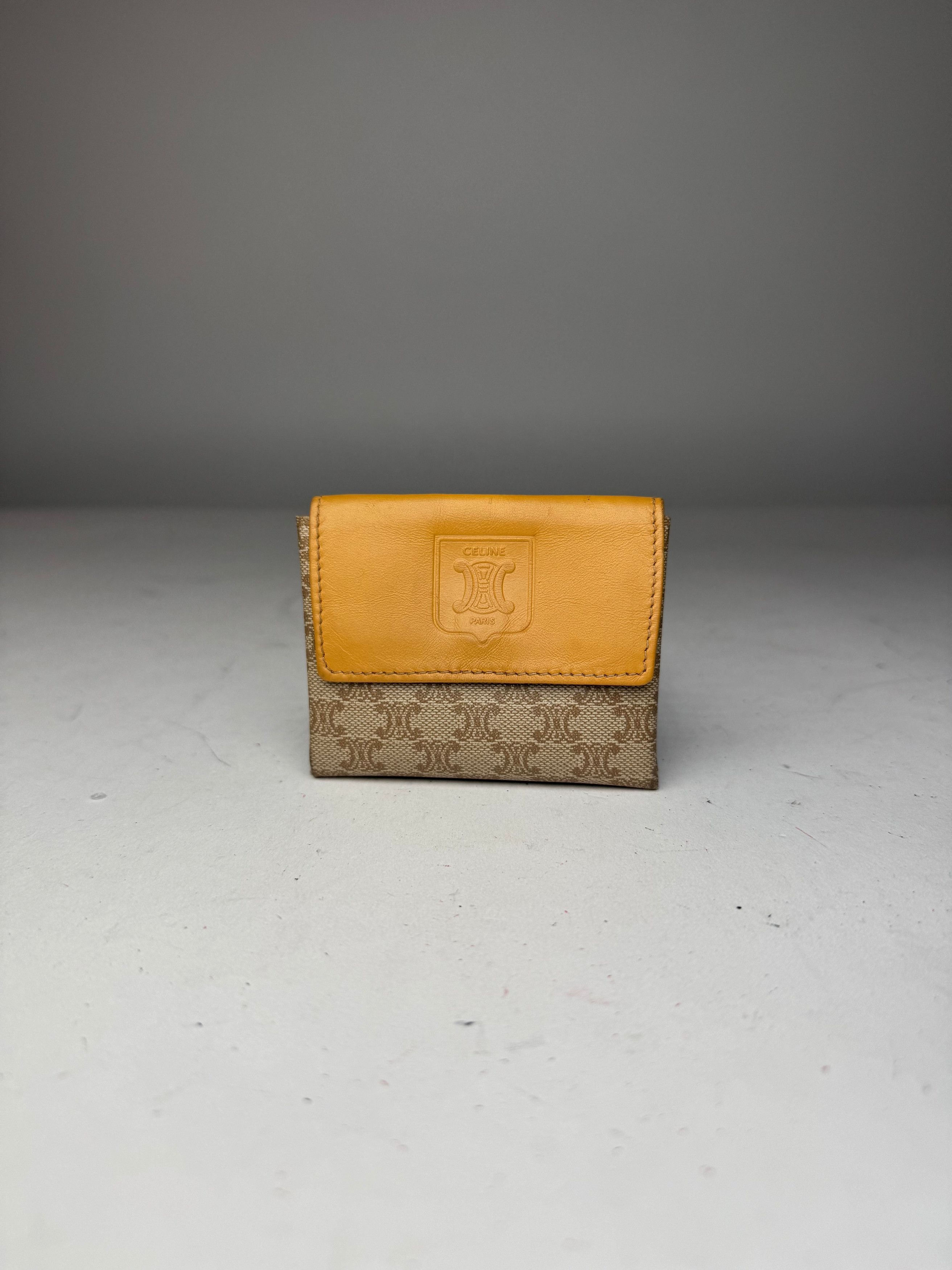 Celine Vintage Paris Leather Purse beige Yellow Size ONE SIZE - 10 Thumbnail
