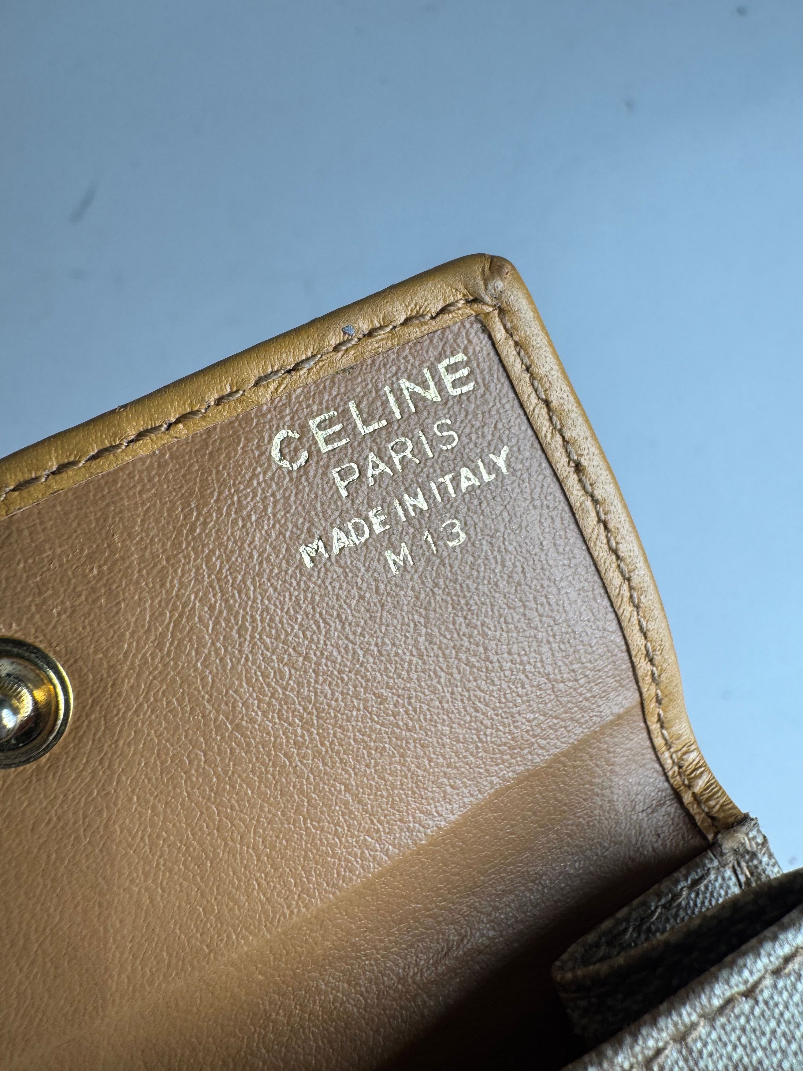 Celine Vintage Paris Leather Purse beige Yellow Size ONE SIZE - 5 Thumbnail