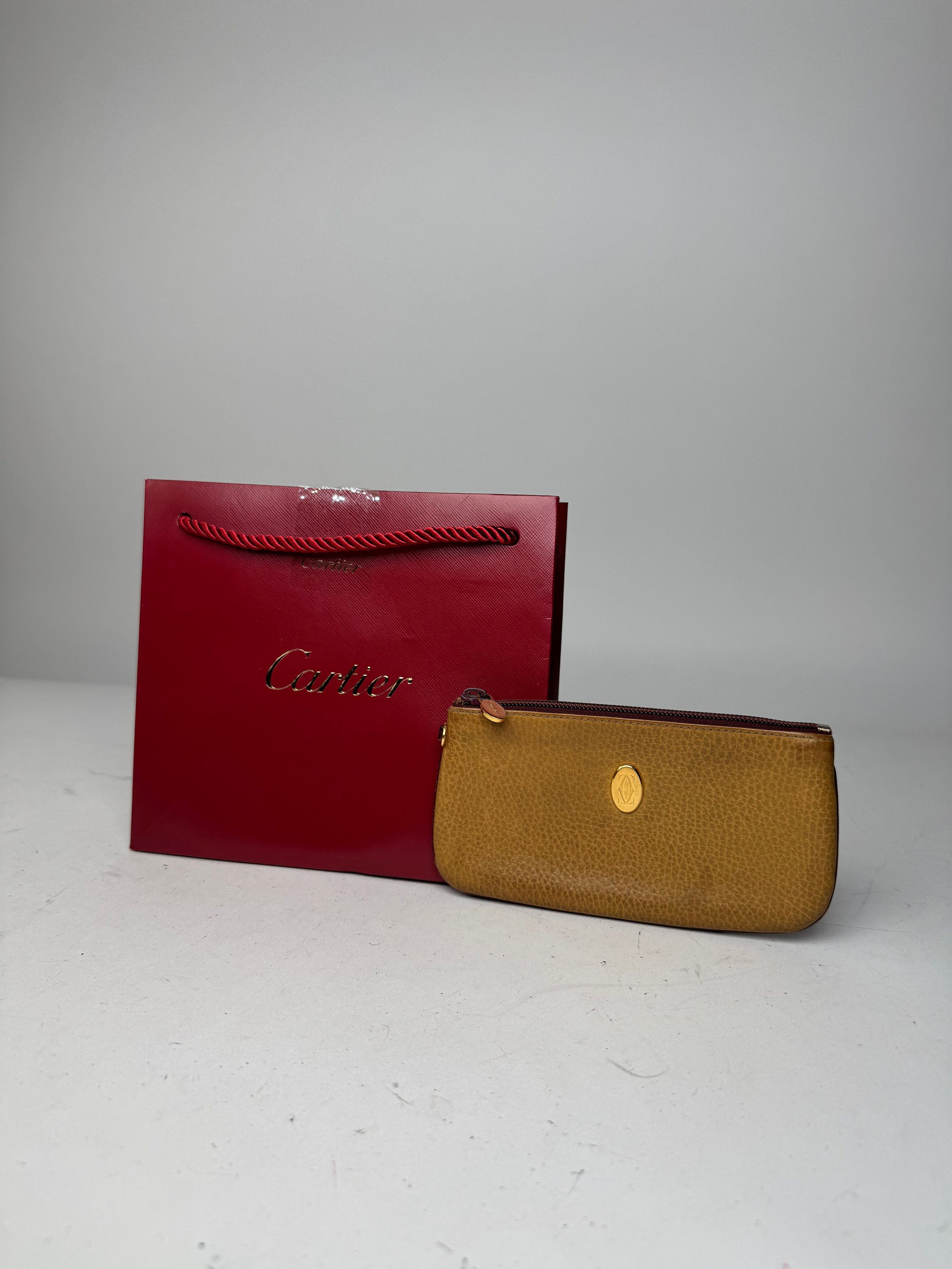 Cartier Vintage Leather Card Holder Yellow Size ONE SIZE - 10 Thumbnail