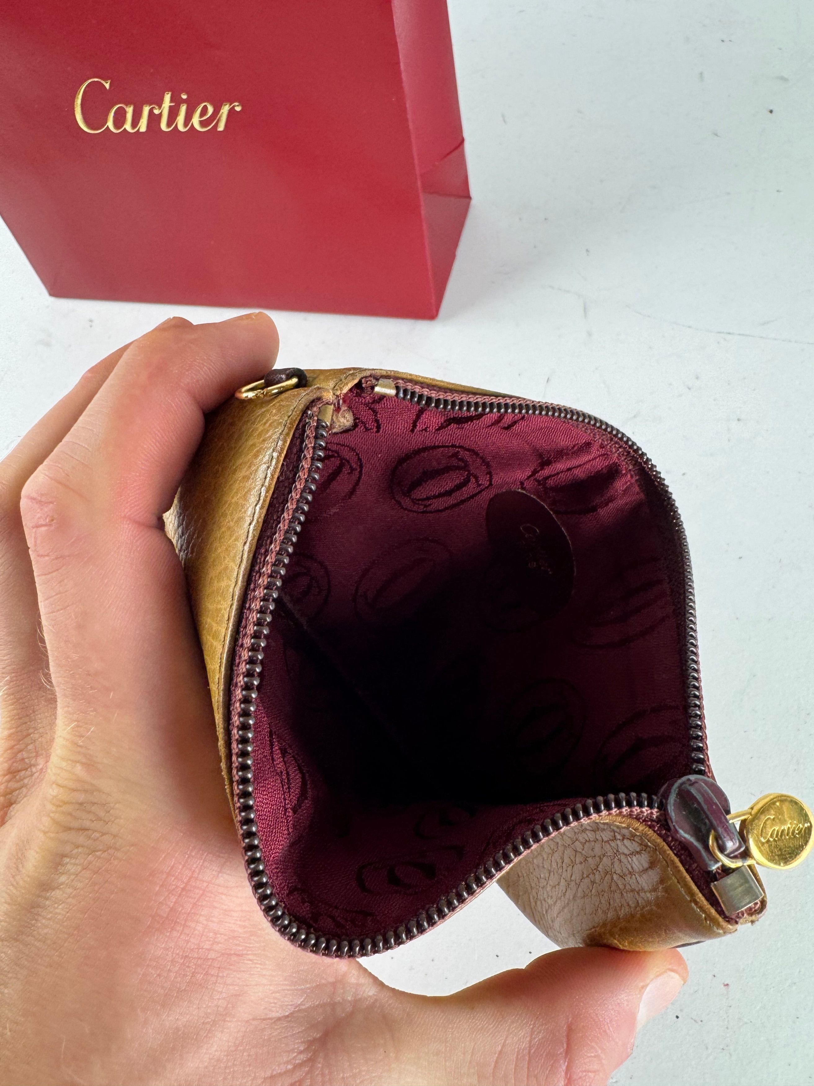 Cartier Vintage Leather Card Holder Yellow Size ONE SIZE - 5 Thumbnail